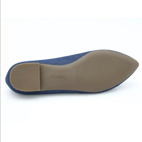 Vionic Gem Caballo Denim Blue Slip On Ballet Flats - Picture 6 of 6